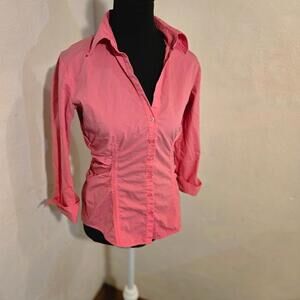 New York & Company Pink Button-Down Shirt Size XS